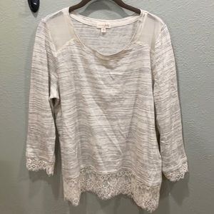 Maison Jules long sleeve with lace details